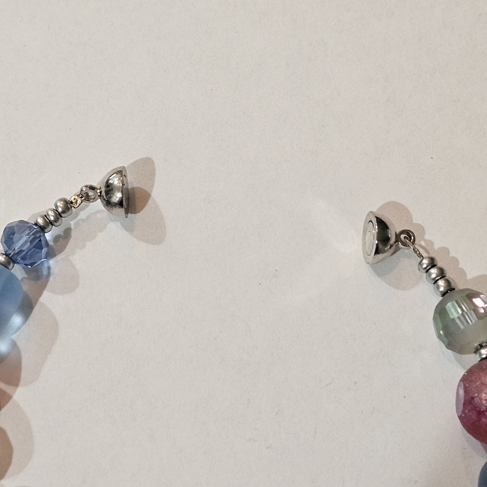 NEW Anthropologie Colorful Beads Bracelet Magnetic Closure Bohemian Summer Retro - Picture 4 of 6